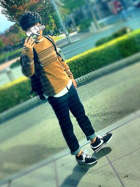 「TOPMAN（トップマン）のアイテム（ニット/セーター）」を使った、Kouさん（メンズ・160cm）の秋コーディネート
