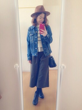 「アイテム（ブーティ）」を使った、yuuka☺︎さん（レディース・146cm・20代）の冬コーディネート
