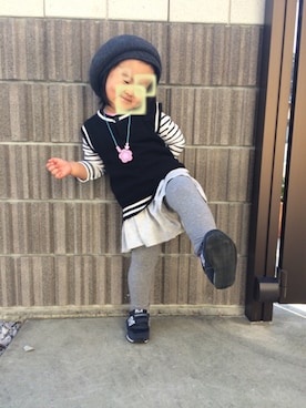 「MACKINTOSH PHILOSOPHY（ﾏｯｷﾝﾄｯｼｭ ﾌｨﾛｿﾌｨｰ）のアイテム」を使った、aoさん（キッズ・100cm）の冬コーディネート