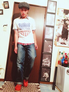 「Zippo（ジッポー）のアイテム」を使った、kaakun.さん（メンズ・175cm）の秋コーディネート