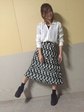 「HVC」｜「アイテム（スカート）」を使った、HVCあべの店さん（レディース・155cm）の春コーディネート