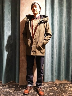 「HVC（エイチブイシー）のアイテム（トップス）」を使った、HVCあべの店さん（メンズ・175cm）の秋コーディネート