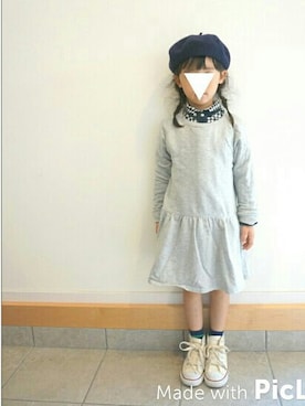 「BEAMS BOY（ビームスボーイ）のアイテム（ハンチング/ベレー帽）」を使った、natsuさん（キッズ・110cm）の秋コーディネート