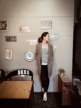 「ICB（アイシービー）のアイテム（ジャケット/アウター）」を使った、Xixi Yangさん（レディース・170cm）の春コーディネート