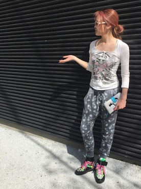 「柄×柄」｜「アイテム（財布/小物）」を使った、ruirichさん（レディース・160cm）の春コーディネート