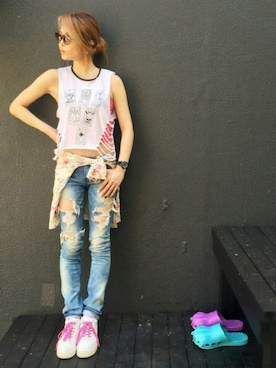「Marc by Marc Jacobs（マークバイマークジェイコブス）のアイテム（腕時計）」を使った、ruirichさん（レディース・160cm）の春コーディネート