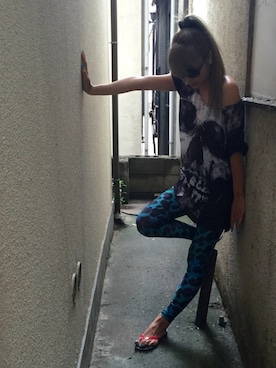 「アイテム（レギンス/スパッツ）」を使った、ruirichさん（レディース・160cm）の夏コーディネート