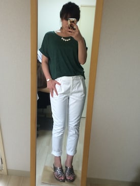 「アクティブ」｜「アイテム（アナログ腕時計）」を使った、satoko.Yさん（レディース・159cm）の夏コーディネート