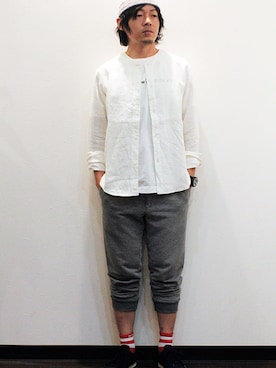 「LOLO（ロロ）のアイテム」を使った、koichiroさん（メンズ・170cm）の春コーディネート