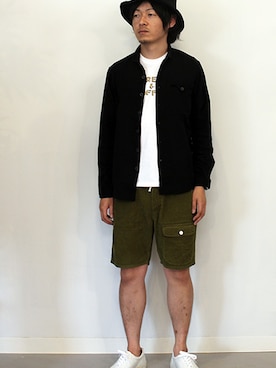 「melple（メイプル）のアイテム（パンツ）」を使った、koichiroさん（メンズ・170cm）の春コーディネート