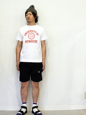「INFIELDER DESIGN（インフィールダーデザイン）のアイテム（ニットキャップ/ビーニー）」を使った、koichiroさん（メンズ・170cm）の夏コーディネート