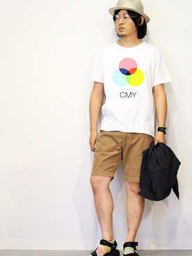 「OUTPUT（アウトプット）のアイテム」を使った、koichiroさん（メンズ・170cm）の夏コーディネート