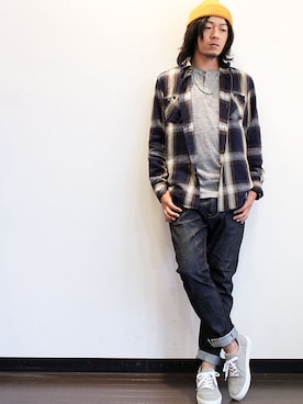 「NL（ニール）のアイテム」を使った、koichiroさん（メンズ・170cm）の秋コーディネート