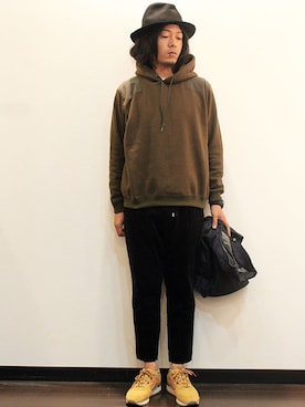 「melple（メイプル）のアイテム」を使った、koichiroさん（メンズ・170cm）の秋コーディネート