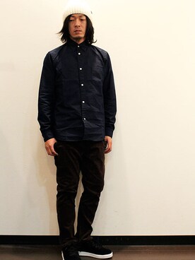 「INFIELDER DESIGN（インフィールダーデザイン）のアイテム（ニットキャップ/ビーニー）」を使った、koichiroさん（メンズ・170cm）の秋コーディネート