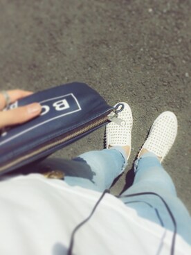 「WHITELAND（ホワイトランド）のアイテム（シューズ）」を使った、りゅうきさん（メンズ・173cm）の夏コーディネート