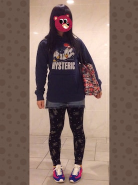 「アイテム（レギンス/スパッツ）」を使った、ちゃむさん（レディース・158cm）の春コーディネート