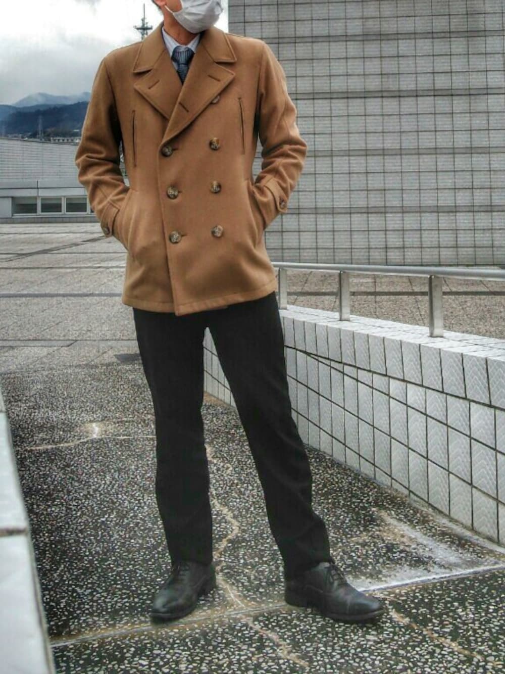 EDIFICE/エディフィス Single MeLton ピーコート シングルPコート ピーコート メルトン クルミボタン チン