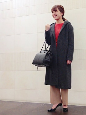 「カシミヤ」｜我妻さん（レディース・160cm）の秋コーディネート