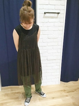 「Khaju（カージュ）のアイテム」を使った、我妻さん（レディース・160cm）の夏コーディネート