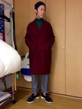 「MR.GENTLEMAN」｜「アイテム（その他アウター）」を使った、コニ---♪さん（メンズ・170cm）の冬コーディネート
