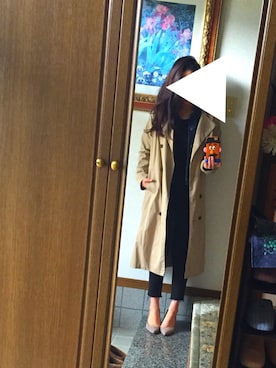 「UNIQLO（ユニクロ）のWOMEN ウルトラストレッチジーンズ（デニムパンツ）」を使った、さおりんさん（レディース・159cm）の冬コーディネート