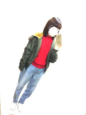 「RAINBOW（レインボー）のアイテム（ジャケット/アウター）」を使った、れいさん（レディース・162cm）の秋コーディネート