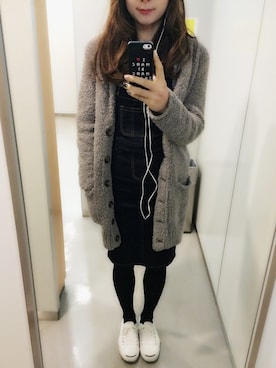 「RANDA（ランダ）のアイテム（オールインワン・サロペット）」を使った、aipoさん（レディース・161cm）の秋コーディネート