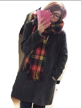 「仕事コーデ」｜「アイテム（チェスターコート）」を使った、あきよさん（レディース・159cm）の冬コーディネート
