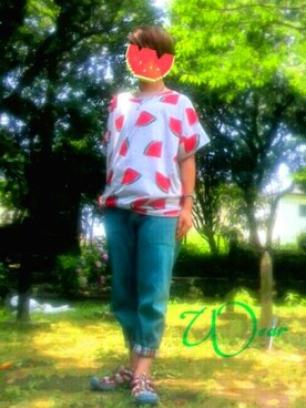 「チャイハネ（チャイハネ）のアイテム（サンダル）」を使った、藤次郎 さん（メンズ・163cm）の夏コーディネート
