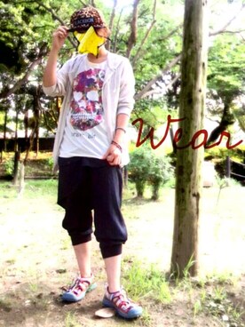 「チャイハネ（チャイハネ）のアイテム（サンダル）」を使った、藤次郎 さん（メンズ・163cm）の夏コーディネート