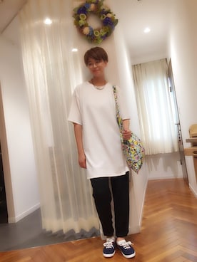 「MONKI（モンキ）のアイテム」を使った、yajima wakaさん（レディース・170cm）の夏コーディネート