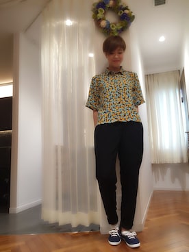 「MONKI（モンキ）のアイテム」を使った、yajima wakaさん（レディース・170cm）の夏コーディネート