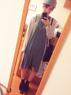 「Import & Select（インポートアンドセレクト）のアイテム（ワンピース/ドレス）」を使った、まみさん（レディース・161cm）の秋コーディネート