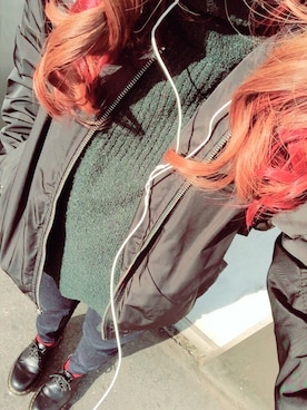 「Dr. Martens（ドクターマーチン）のDr.Martens (ドクターマーチン)/1461 3EYE GIBSON SHOES（その他シューズ）」を使った、m!ho de janeiroさん（レディース・157cm）の冬コーディネート