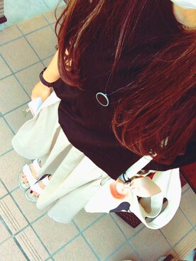 「FURLA（フルラ）のアイテム（キーケース/キーアクセサリー）」を使った、m!ho de janeiroさん（レディース・157cm）の夏コーディネート