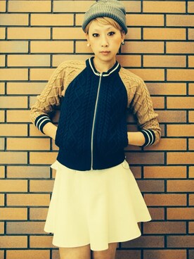 「OSMOSIS（オズモーシス）のアイテム（ブルゾン）」を使った、HIDAIさん（レディース・159cm）の夏コーディネート