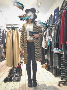 「handmade」｜「アイテム（ノーカラージャケット）」を使った、723さん（レディース・166cm）の春コーディネート