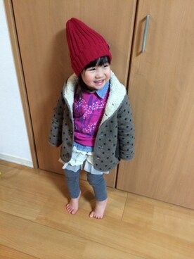 「アイテム（ダウンジャケット/コート）」を使った、aiyanさん（キッズ・90cm）の秋コーディネート