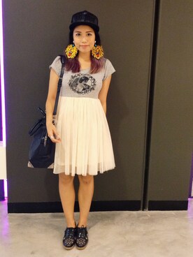 「Jeffrey Campbell（ジェフリーキャンベル）のアイテム（その他シューズ）」を使った、kwanさん（レディース・155cm）の夏コーディネート