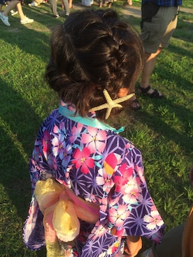 「子供服」｜「アイテム（浴衣）」を使った、ayaさん（キッズ・120cm）の夏コーディネート