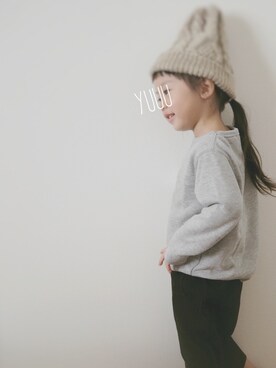 「Lee（リー）のアイテム（スウェット）」を使った、yuuuさん（キッズ・90cm）の秋コーディネート