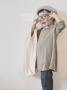 「ラブ＆ピース2016」｜「アイテム（チュニック）」を使った、yuuuさん（キッズ・90cm）の秋コーディネート