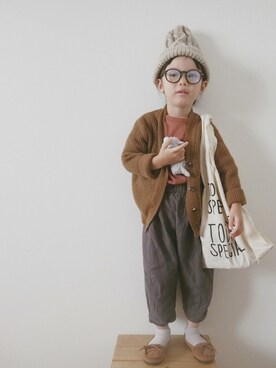 「CIBONE（シボネ）のアイテム」を使った、yuuuさん（キッズ・90cm）の秋コーディネート