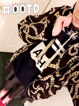 「H&M（エイチ・アンド・エム）のアイテム（ナイロンジャケット）」を使った、Melさん（レディース・168cm）の秋コーディネート