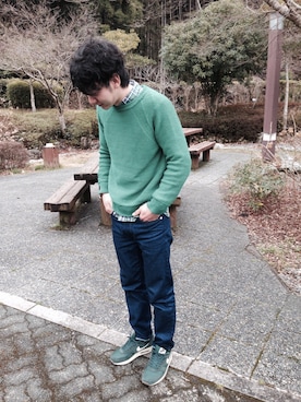 「シップス」｜「アイテム（アナログ腕時計）」を使った、ルイさん（メンズ・173cm）の春コーディネート