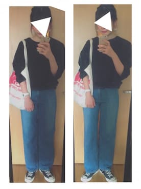 「アイテム（トートバッグ、オレンジ系）」を使った、ma☺︎さん（レディース・169cm）の夏コーディネート