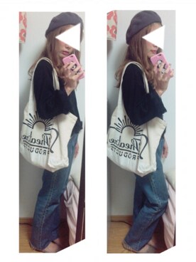 「シアタープロダクツ(THEATRE PRODUCTS)」｜「アイテム（ハンチング/ベレー帽）」を使った、ma☺︎さん（レディース・169cm）の秋コーディネート