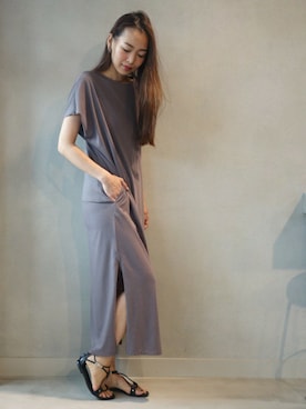 「部屋着」｜「アイテム（アクセサリー）」を使った、SAKI TAKAYAMAさん（レディース・164cm）の冬コーディネート