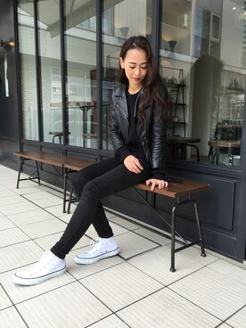 「MAISON DE REEFUR」｜「アイテム（ジャケット/アウター）」を使った、SAKI TAKAYAMAさん（レディース・164cm）の秋コーディネート